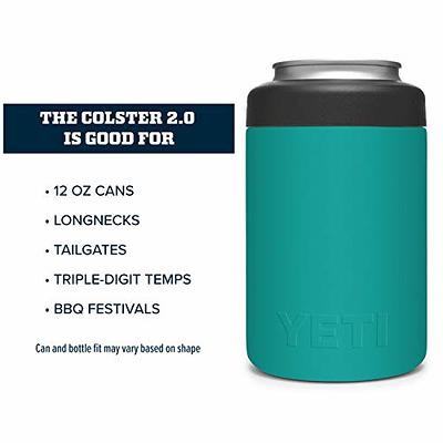 2x YETI rambler colster, stainless steel, screw top lids, insulator for  drinks