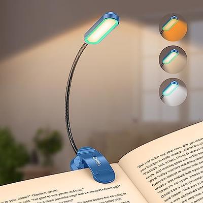 Lampe de lecture Book Clamp, Gritin Book Lamp avec 9 Leds, 3 modes de  température de couleur, Lampe de serrage de luminosité en continu, Lampe de  pince rechargeable USB, 360 Hi