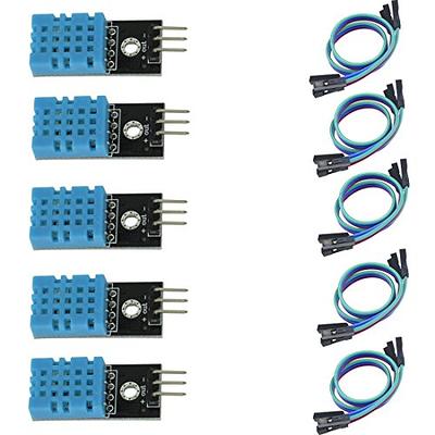 HiLetgo 5pcs DHT11 Temperature Humidity Sensor Module Digital Temperature  Humidity Sensor 3.3V-5V Humidity Measure Range 20%-95% Temperature Measure  Range 0-50℃ Celsius with Dupont Wires - Yahoo Shopping