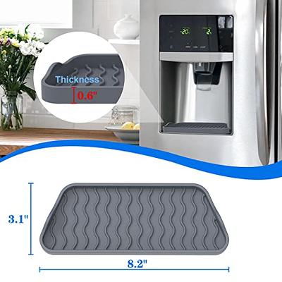 Silicone Water Catcher Tray,Refrigerator Drip Catcher Tray,Protector Ice  and Water Dispenser Pan,Fridge Spills Water Pad Catch Basin for Drainage 