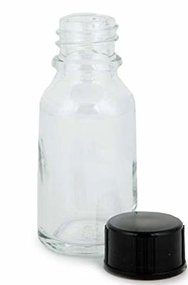 Vivaplex, 12, Clear, 8 oz Glass Bottles, with Lids