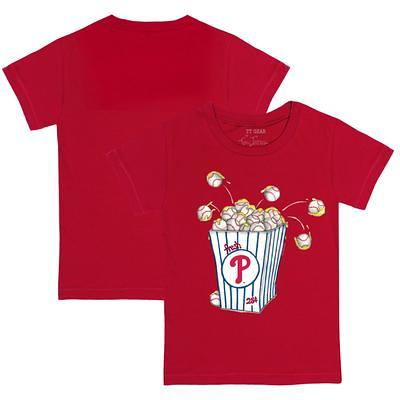 Girls Youth Tiny Turnip Red Philadelphia Phillies Angel Wings Fringe T-Shirt Size: Small