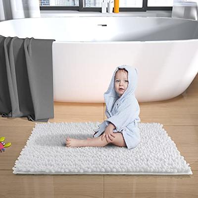 Yimobra U Shaped Toilet Bath Rug, Luxury Chenille Contour Mat for