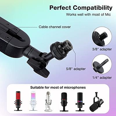  SUNMON Fifine K688 Boom Arm, Mic Stand Boom Arm Compatible with Fifine  K688, Fifine Mic Boom Arm with 3/8 to 5/8 Screw Adapter Clip, Fifine K688  Microphone Stand with Cable Sleeve 