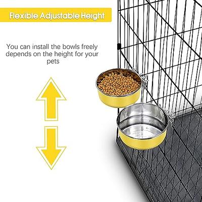 8 oz. Stainless Steel Hanging Pet Bowls (2-Pack)