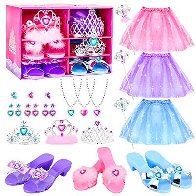 Princess Dress Up Shoes & Pretend Jewelry Toys, Dress Up Clothes