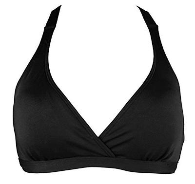 COCOSHIP Black Solids Women's UPF 50+ Training Sport Bra Bikini Top Double  Back Strap Swim Tankinis 36B/C(FBA) - Yahoo Shopping