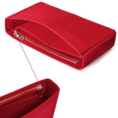 HyFanStr Small Purse Organizer with Zipper, Felt Insert Bag Organizer  Handbag Tote Liner Pouch for Women Red - Yahoo Shopping