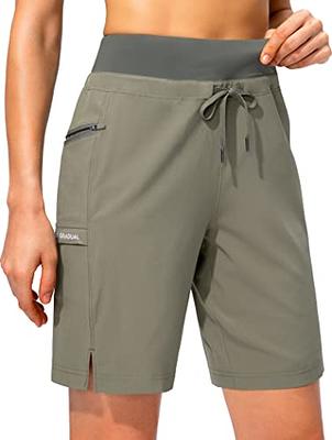 Women's Hiking Long Shorts 9 Quick Dry Cargo Bermuda Shorts