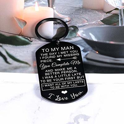 Valentines Day Gifts for Men To My Man Keychain Anniversary for