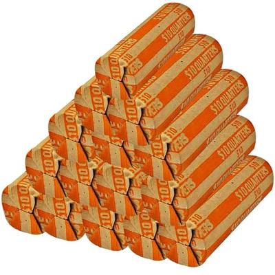  Coin-Tainer Assorted Quarter, Dimes, Nickels, Pennies, Coin  Wrappers, Pack of 36 : Coin Roll Wrappers : Office Products