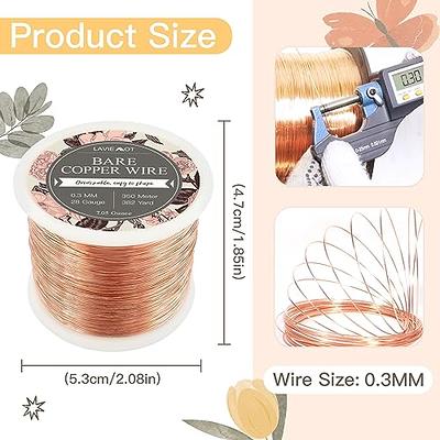 The New LAVIEMOT 28 Gauge Bare Copper Wire(1148 Feet/350 m) Jewelry Craft  Wrapping Wire,Oxidizable,Easy to Shape for DIY Jewelry Making Supplies and  Gardening Crafting - Yahoo Shopping