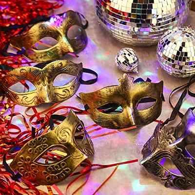 Yunsailing 40 Pcs Masquerade Mask Bulk Mardi Gras Masks Vintage Antique Masks for Halloween Ball Cosplay Performance Prop