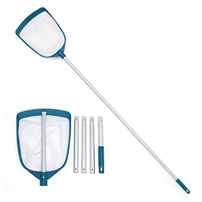 Hitopin Pool Leaf Skimmer Net Cleaner, Pool Skimmer Net,Telescopic Pole Fine Mesh, Pool Nets for Cleaning, Fine Mesh Skimming Pool Net with Aluminum