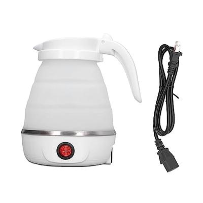 Foldable portable travel kettle, electric small kettle, camping silicone  foldable hot water boiler, teapot with detachable power cord, easy to store