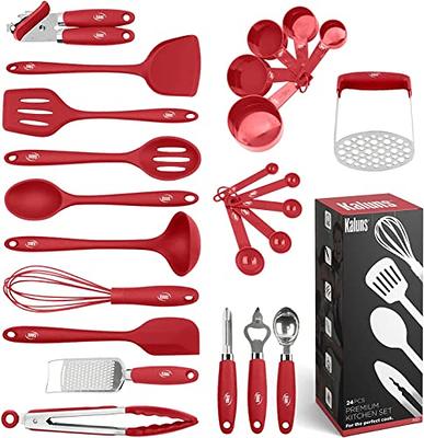 Kitchen Utensils Set-Silicone Cooking Utensils-32pcs Non-Stick Silicone Cooking  Kitchen Utensils Spatula Set with Holder-Best Kitchen Cookware with  Stainless Steel Handle (Khaki) - Yahoo Shopping