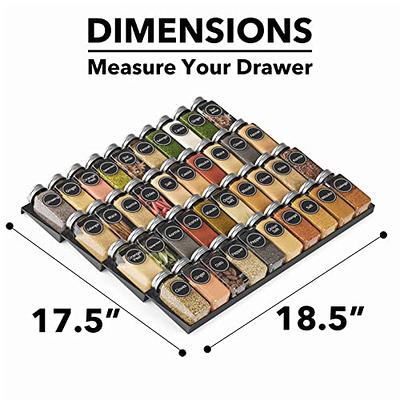 SpaceAid Spice Drawer Organizer with 40 Spice Jars, 386 Spice Labels and  Chalk Marker, 4 Tier Seasoning Rack Tray Insert for Kitchen Drawers, 18.5  Wide x 17.5 Deep - Yahoo Shopping