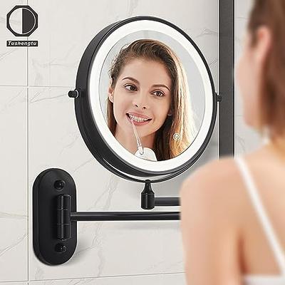 Fancii LED Lighted Large Vanity Makeup Mirror with 10x Magnifying Mirror