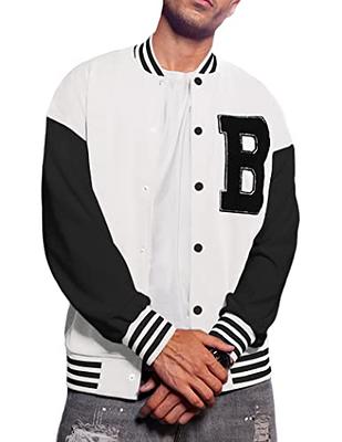 Coofandy Men's Fashion Long Sleeve Bomber Baseball Jacket