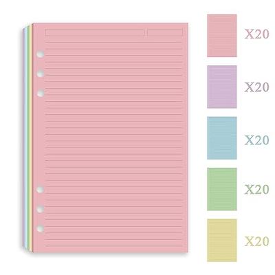 A7 Planner Refill,Mini Binder Refills,6 hole/100gsm Thick Paper/4.84 x 3.23'', Harphia(Line)