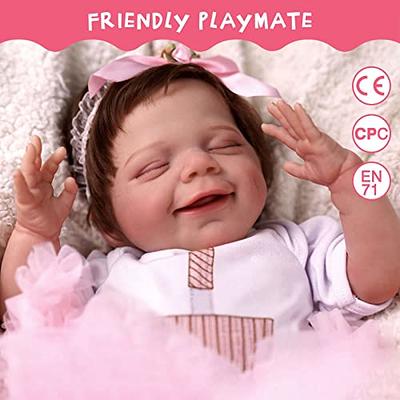  BABESIDE Lifelike Reborn Baby Dolls - 20-Inch Sweet Smile Real  Life Realistic-Newborn Full Body Vinyl Sleeping Baby Girl with Toy  Accessories Gift Set for Kids Age 3+ : Toys & Games