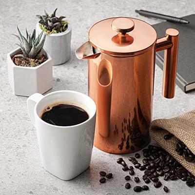 Floh French Press for Coffee & Tea in Rose Gold Copper - 34 Oz