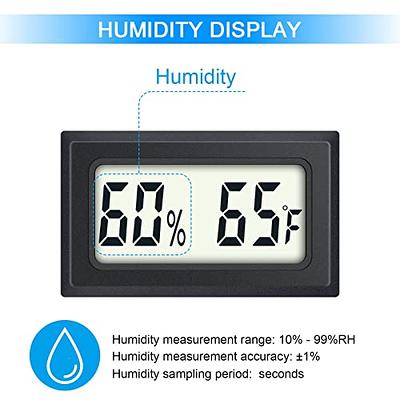 Mini Probe Hygrometer Thermometer, Reptile Aquarium Thermometer Digital LCD  Display Indoor Outdoor Humidity Meter Gauge Temperature Monitor Meter for