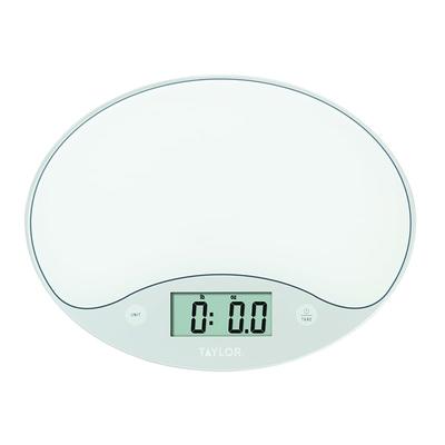 San Jamar / Escali SCDG11BK 11 lb. Black Round Digital Portion Control  Kitchen Scale