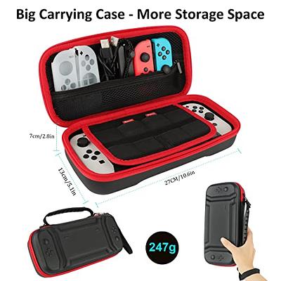 Accessories Bundle for Nintendo Switch OLED Model(2021): Super Kit with  Carrying Case, Screen Protector, Steering Wheels, Joycon Grips, Charging  Dock