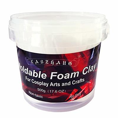White Foam Modeling Clay,500g Soft Lightweight Air Dry Clay for Cosplay/DIY  Design/Creative Crafts Sanding or Shaping,Magic, Art Supplies with