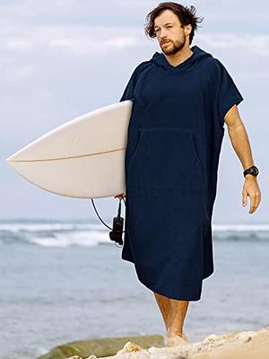 Surf Beach Changing Towel With Hood, Super Absorbent Microfiber Swim Robe  Poncho for Men Women Bath Shower Pool