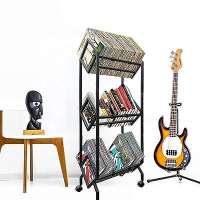 Montex Vinyl Record Storage Shelf Metal 50 Inch Tall, Black