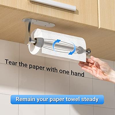 JDGOU Paper Towel Holder Self Adhesive or Drilling,Paper Towel Holder Under  Cabinet,Paper Towel Holder Wall Mount Waterproof and Rustproof,Perfect  Kitchen Organization for Kitchen,Sink,Bathroom Silver - Yahoo Shopping