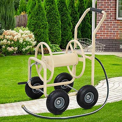 Garden Hose Reel Cart,Outdoor Large Garden Hose Reel with Wheels, Household  Car Wash Cleaning Water Pipe Storage Rack, Agricultural Irrigation Truck
