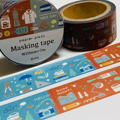 OWLKELA - 12 Rolls Colored Masking Tape 16 Yard Per Roll, Rainbow Color