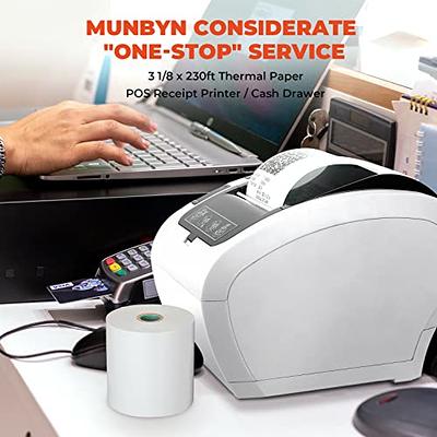  MUNBYN Thermal Receipt Printer, 80mm POS Printer with USB/LAN  Ports Auto Cutter, Supports ESC/POS Command Compatible with  Windows/Mac/Linux/Chrome OS : Office Products