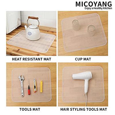 MicoYang Silicone Dish Drying Mat for Multiple Usage,Easy  clean,Eco-friendly,Heat-resistant Silicone Mat for Kitchen Counter or  Sink,Refrigerator or Drawer Liner Translucent XXL 24 inches x 18 inches -  Yahoo Shopping