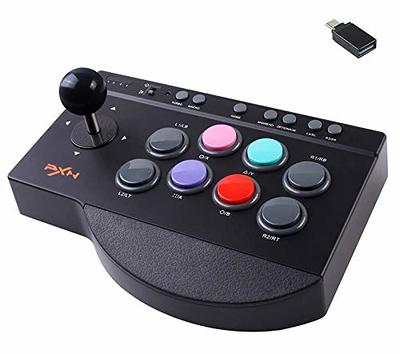  PXN-X8 Arcade Fight Stick Mechanical direction button  controller with TURBO Macro Functions Plug and play Arcade Fighting For PC,  PS3, PS4, Xbox One Xbox Series X/S Android TV Box, N-Switch 