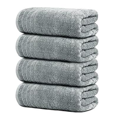 ORIGHTY Bath Towels Set Pack of 4(27’’ x 54’’) - Soft Feel Microfiber White  Bath Towels for Bathroom, Highly Absorbent Bath Sheet, Quick Drying Shower