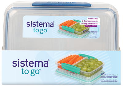 Sistema 1.4 Cup Small Split To Go Food Storage Container, Blue - Yahoo  Shopping