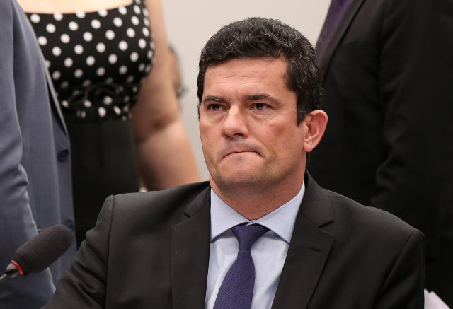 ***ARQUIVO***BRASILIA, DF, 02.07.2019: O ministro da Justiça, Sérgio Moro, durante depoimento prestado à CCJ da Câmara dos Deputados sobre as mensagens trocadas com procuradores da Força Tarefa da Lava Jato durante os julgamentos do processo, divulgadas pelo site The Intercept Brasil. (Foto: Pedro Ladeira/Folhapress)