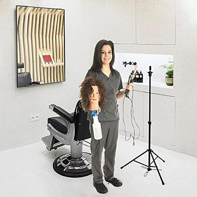 Wig Stand Tripod Adjustable Mannequin Head Stand with Foot Panel