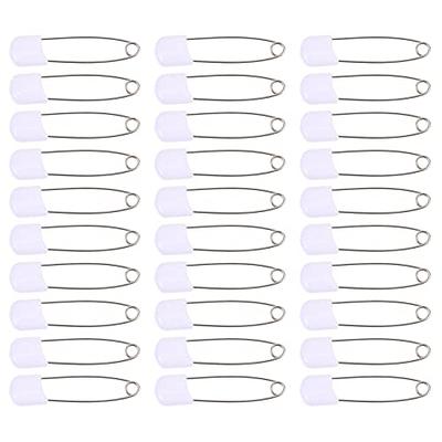 Plastic Head Safety Pins 2 Inch Long 50 Pcs Diaper Nappy Locking Random  Color