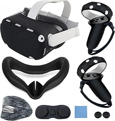 Relohas Deluxe 5 in 1 Silicone Accessories for Meta Quest 3, VR Protective  Case Set for Oculus Quest 3, Controller Grip Cover, VR Shell Cover, Face