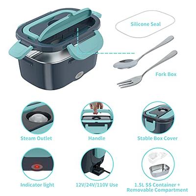 Electric Lunch Box 2 in 1, Electric Lunch Box Food Heater Car and Home Use  Portable Lunch Heater 110V & 12V 60W - Stainless Steel Portable Food Warmer  - Yahoo Shopping