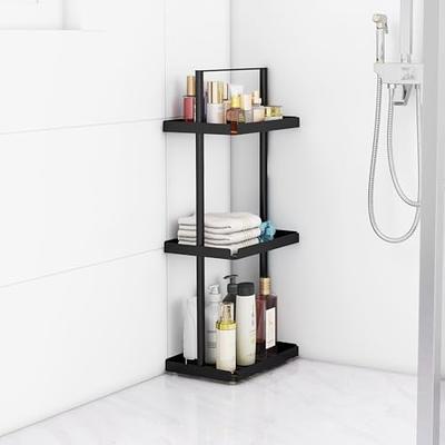 3 Tier Floor Standing Corner Shower Caddy White Shower Organizer for  Bathroom, Bathtub, Shower pan, Bath Accessories Shower Caddies