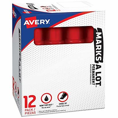 Avery Marks A Lot Jumbo Chisel Tip Marker, Desk-Style Size, Water