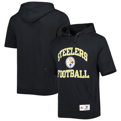 Mitchell & Ness Heathered Gray Pittsburgh Steelers Big & Tall Allover Print Pullover Sweatshirt Heather Gray