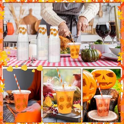 Buy Safeware [20oz-100 Set] Disposable Clear Plastic to go Cups with Dome  Lids and Straws, Ice Coffee, Bubble Tea, Smoothie, Cold Beverage, Milkshake