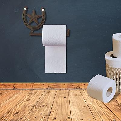 Horseshoe & Star Standing Toilet Paper Holder